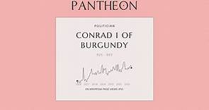 Conrad I of Burgundy Biography - King of Burgundy