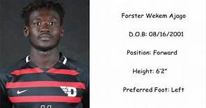 Forster Wekem Ajago 2022 University of Dayton Men's Soccer Highlights
