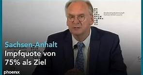 Sachsen-Anhalt: Pressekonferenz von Ministerpräsident Reiner Haseloff