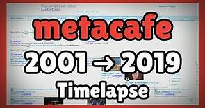 Timelapse of METACAFE Website from 2001 to 2019 | Evolution Of Internet Nostalgia