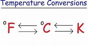 Temperature Conversions - Fahrenheit to Celsius to Kelvin