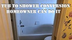 TUB TO SHOWER PART 1....do it yourself, save labor cost
