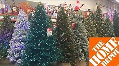 HOME DEPOT CHRISTMAS TREES DECORATIONS HOME DECOR - SHOP WITH ME SHOPPING STORE WALK THROUGH 4K
