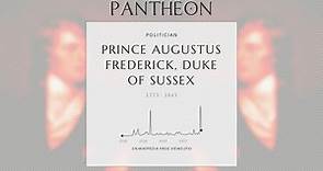 Prince Augustus Frederick, Duke of Sussex Biography - British prince; sixth son of George III
