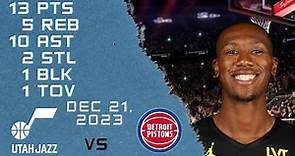 Kris Dunn player Highlights JAZZ vs PISTONS NBA Regular season game 21-12-2023