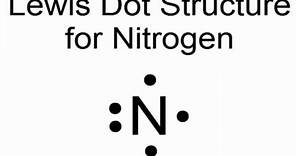 Lewis Dot Structure for Nitrogen Atom (N)