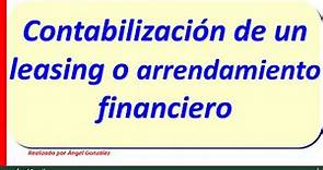 (23) Contabilización del leasing o arrendamiento financiero.