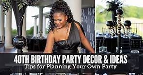 40TH BIRTHDAY PARTY IDEAS FOR MEN + ALL BLACK SNEAKER BALL| BACKDROPS| LIVING LUXURIOUSLY FOR LESS