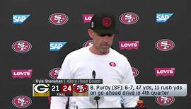Kyle Shanahan reacts to Divisional Round win vs. Packers