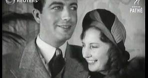 SHOWBIZ: Robert Taylor and Barbara Stanwyck in latest movie romance (1939)