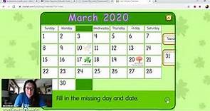 Calendar March, 31 2020