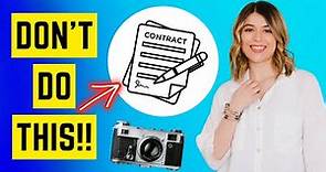 5 Photography CONTRACT MISTAKES & what to do instead...