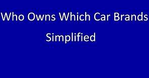 Car Brands Simplified (Who owns who)