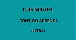 Luis Miguel - Contigo aprendi (Letra/Lyrics)
