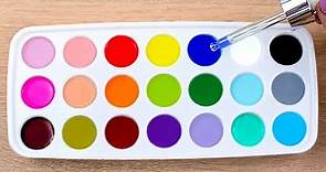 How to Create 16 New Colors from 3 Primary Colors | Satisfying Color Mixing