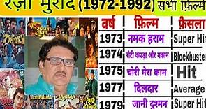 Raza Murad (1972-1992)all movies|Raza Murad hit and flop movies list|raza murad filmography