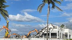 Demolition at former conference center of Naples Beach Hotel