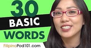 30 Beginner Filipino Words (Useful Vocabulary)