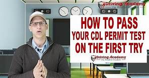 How to Get your CDL Permit - Pass the first time - Driving Academy