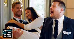 Chris Hemsworth v. James Corden - Battle of the Waiters - #LateLateLondon