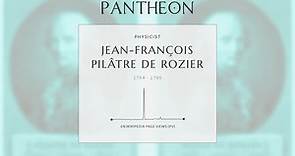 Jean-François Pilâtre de Rozier Biography - French pioneer balloonist (1754–1785)