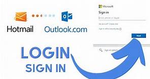 How to Login Hotmail Account? Hotmail Email Login-Sign In | Microsoft Outlook
