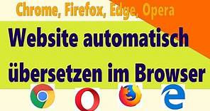 Webseite im Browser automatisch übersetzen in Chrome, Firefox, Opera, Edge