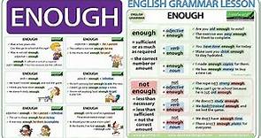 ENOUGH - English grammar lesson