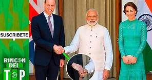 Así quedó la mano del príncipe Guillermo tras saludar al primer ministro indio