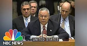 From 2003: Colin Powell Addresses United Nations Security Council On Iraq