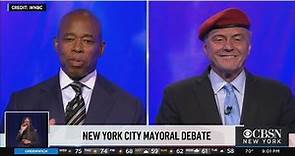 New York City Mayoral Candidates Eric Adams, Curtis Sliwa Meet For First Debate