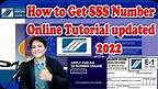 How to Get SSS Number Online Tutorial updated 2022
