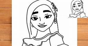 How to draw Isabella from encanto | Como dibujar a Isabela de encanto