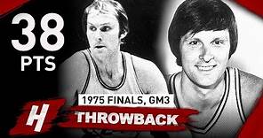 Warriors Legend Rick Barry Full Game 3 Highlights vs Bullets (1975 NBA Finals) - 38 Pts, 6 Ast!