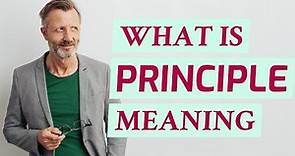 Principle | Meaning of principle