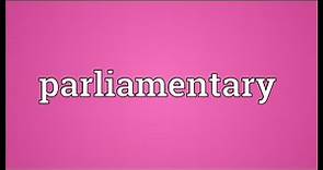 Parliamentary Meaning