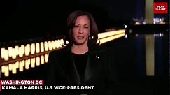 Kamala Harris makes her first speech as vice president of United States