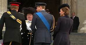 Harry, Kate and William arrive at St. Paul's memorial service