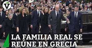 Froilán, la infanta Elena y los hijos de Urdangarín asistentes al funeral de Constantino de Grecia
