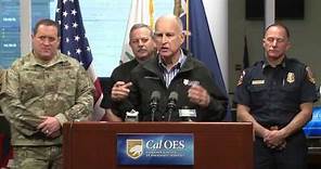 Governor Brown Speaks from the State Operations Center for Oroville Spillway Response and Recovery