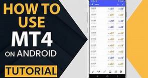 How to Use Metatrader 4 (MT4) on Mobile / Android (Tutorial) for Beginners