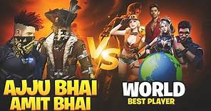 Ajjubhai and Amitbhai vs World Best Player | 2 vs 4 Clash Sqaud | Garena Free Fire