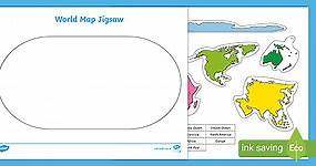 Build A World Map: Continents and Oceans Jigsaw Puzzle