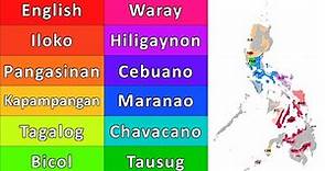 MAJOR LANGUAGES OF THE PHILIPPINES