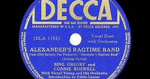 1938 HITS ARCHIVE: Alexander’s Ragtime Band - Bing Crosby & Connie Boswell (Eddie Cantor intro)