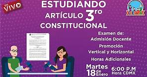 CEAA Análisis Artículo 3ro Constitucional Derecho Educación Admisión Promoción Vertical Horizontal