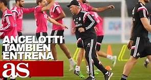 El entrenamiento de Ancelotti... como uno más
