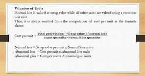 Process Costing Normal Loss, Abnormal Loss and Abnormal Gain