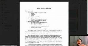 How To Write a Book Report