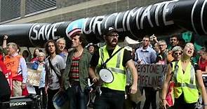 Boston protest against the Keystone pipeline